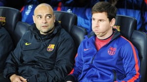 Messi on the bench
