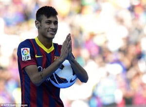 Neymar unveiled at Barca
