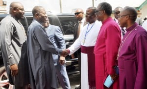 PRESIDENT JONATHAN  AT  ST. PETER'S CHURCH IN YENAGOA