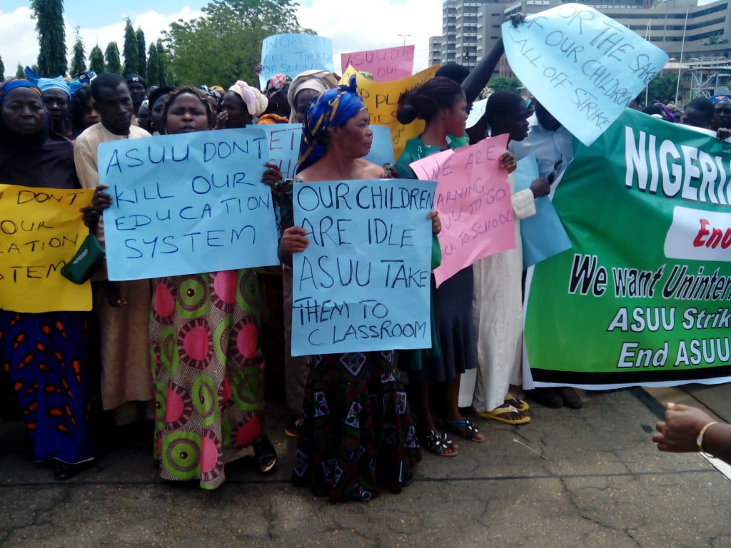 Nigerian woman protests ASUU Strike1